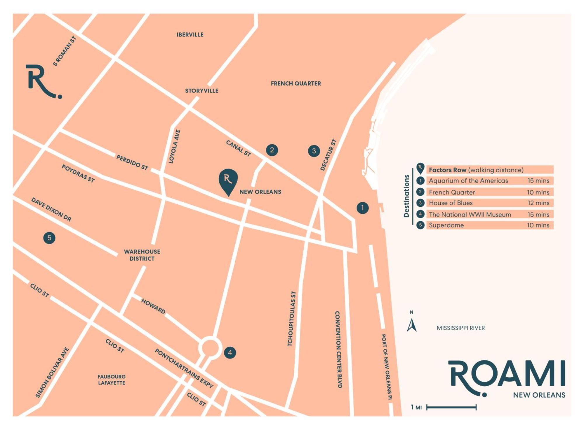 Roami At Factors Row Aparthotel New Orleans Exteriör bild